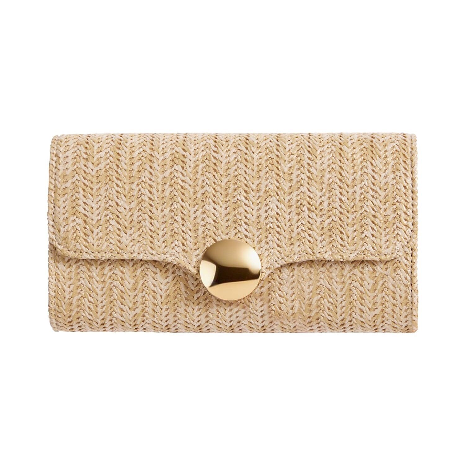 Elegant Clutch Purse For Women Straw Clutch Formal Evening Bag For